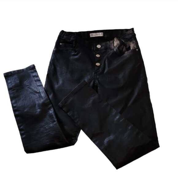 Zara Kids Black Faux Leather Pants - Picture 5 of 8